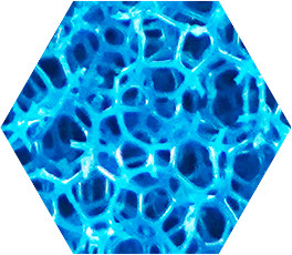 Mostra d&rsquo;escuma filtrant PPI blava