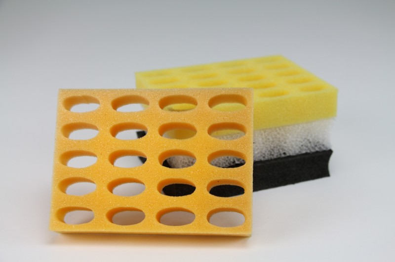 Detall del material Escumes amb forma a mida